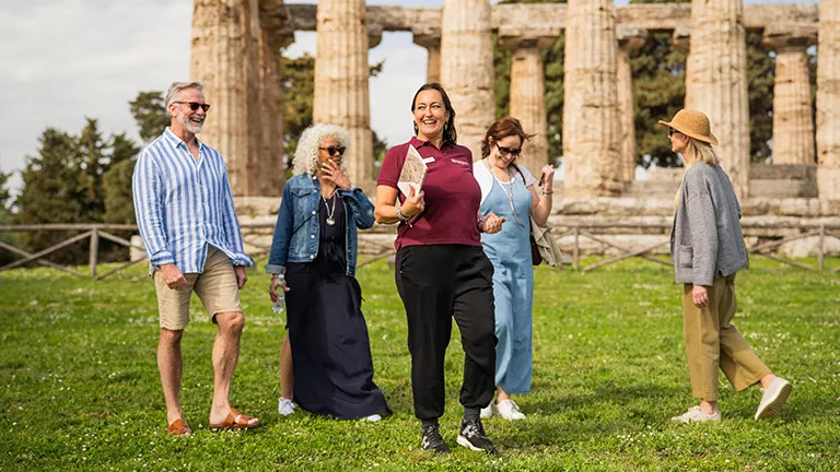 Guests enjoying each others company on a group tour with their expert Tour Leader.