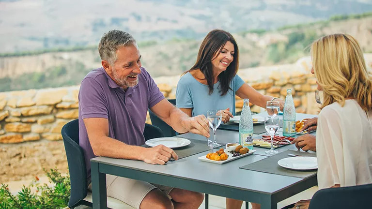 Guests enjoying tapas in San Sebastian.