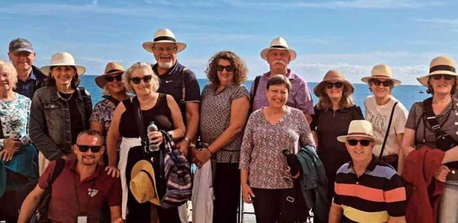 Tour group taking a photo together